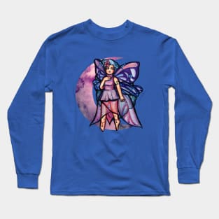 Purple Moon Fairy Long Sleeve T-Shirt